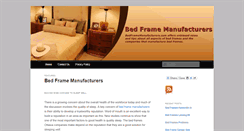 Desktop Screenshot of bedframemanufacturers.com